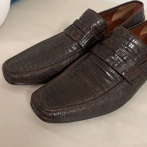 LOS ALTOS EXOTIC GENUINE CROCODILE PENNY LOAFERS SIZE 12 - Picture 5 of 6